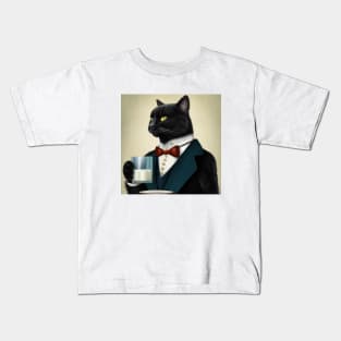 GentleCat Drinking a Good Milk Kids T-Shirt